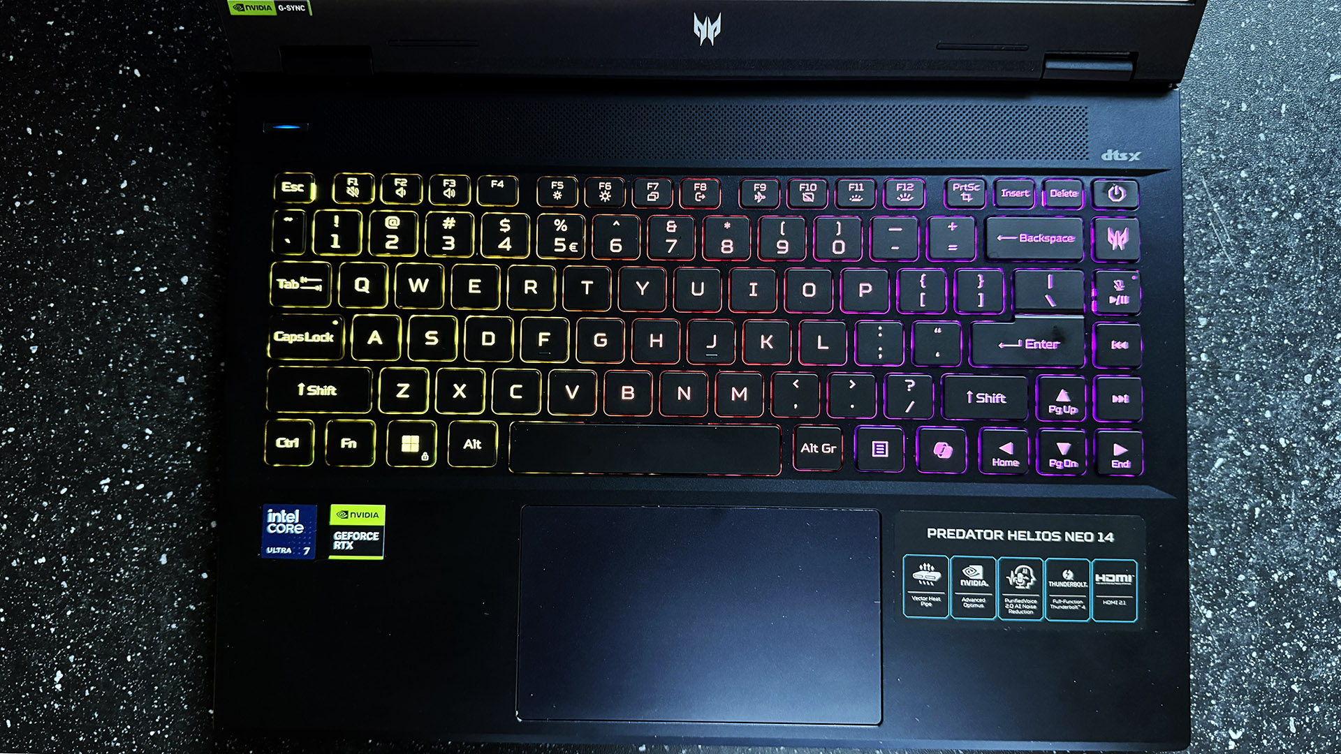 Predator Helios Neo 14 AI Keyboard RGB