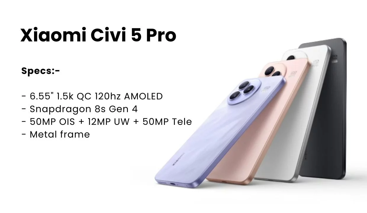 Xiaomi Civi 5 Pro Ponsel Stylish temp